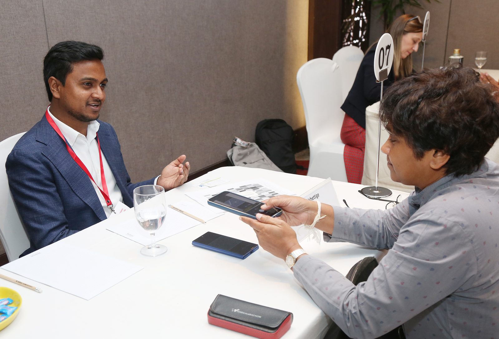 A one-to-one business matchmaking meeting during the visit